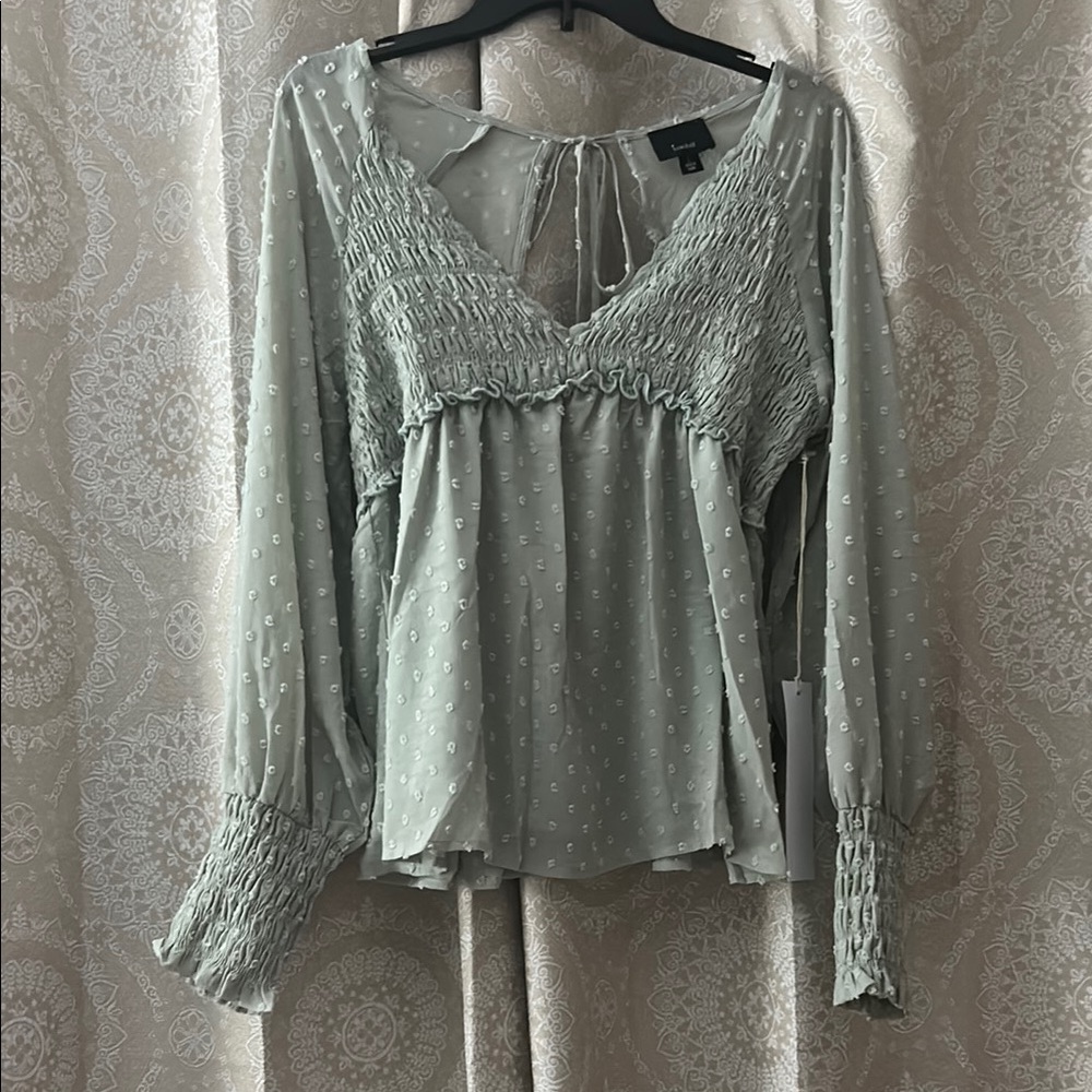 Elegant Sage Green Women's Top